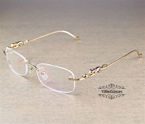 cartier panthere eyeglasses|cartier rimless eyeglasses women.